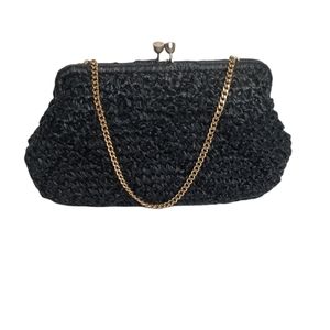 Vintage Ritter Black Straw Purse (1960's)